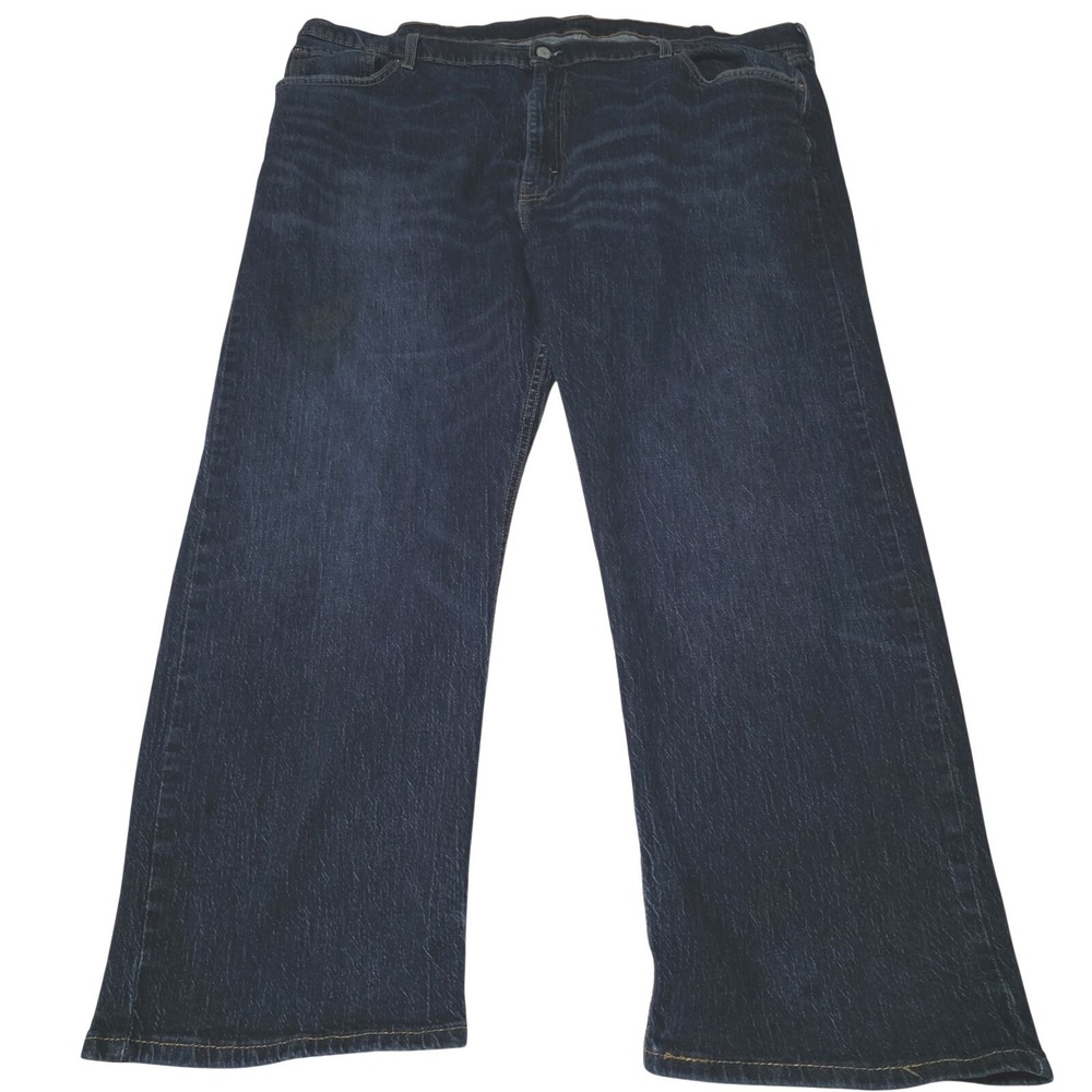Levis 505‎ Mens Dark Blue Straight Jeans Size 48x29 Big Cotton Denim Pants
